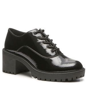 Mix No 6 Platform Oxfords in Black Patent